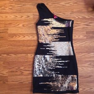 Black sequence dress. Small.